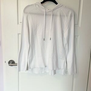 Workshop Whited Knitted Hoodie Sweatshirt Sz XS Minimalist Travel Loungewear